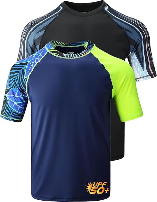 Liberty Imports 2 Pack Men’s UV Sun Protection Long Sleeve Shirts