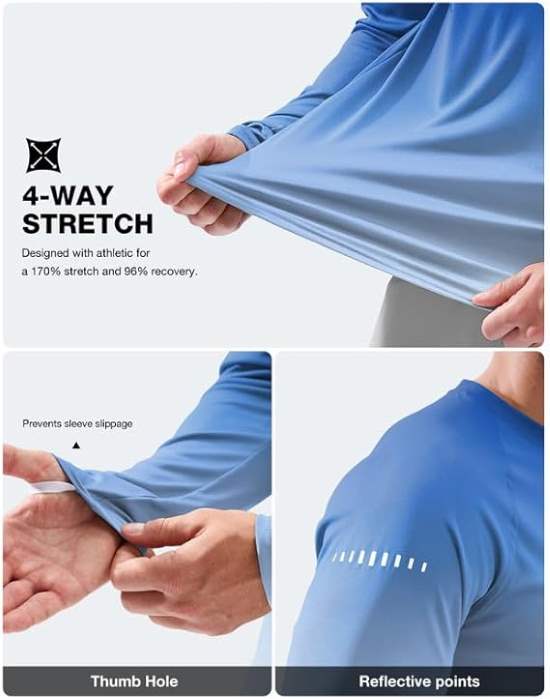UPF 50+ Sun Protection Arm Sleeves for Fishing Running Workout