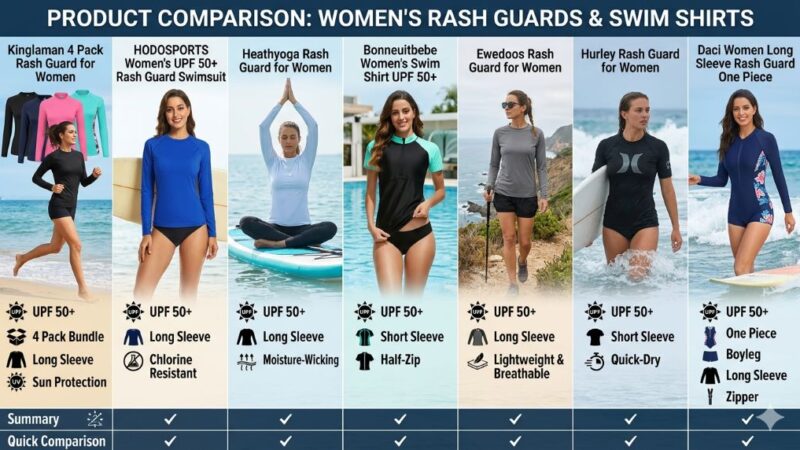Best affordable women’s UPF 50+ sun protection swim tops and rash guards in 2026
