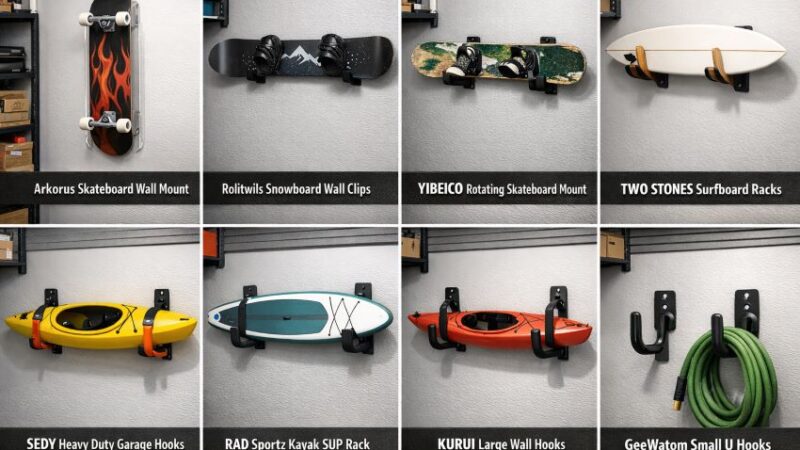 Best affordable wall mount storage in Texas for skateboards, kayaks, and garage gear in small spaces