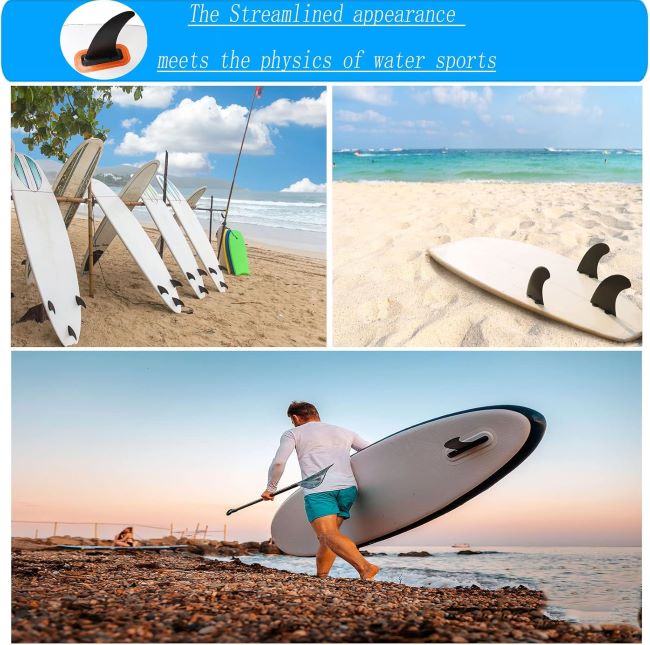 EIKEJI universal 9-inch paddle board fin with durable nylon build and quick no-tool setup