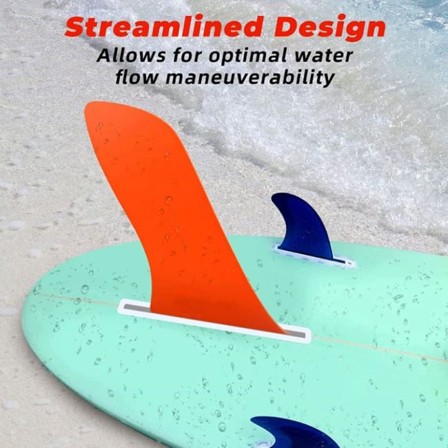 Generic 9-inch SUP center fin with fiberglass reinforcement and screw for secure paddle board use
