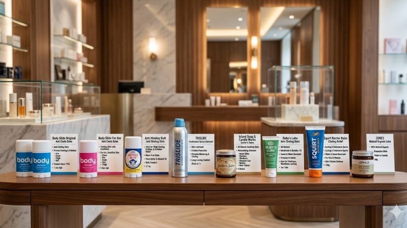 Anti-chafing balm applied on skin before beach activity in Hawaii, helping prevent irritation during hot and humid outdoor conditions