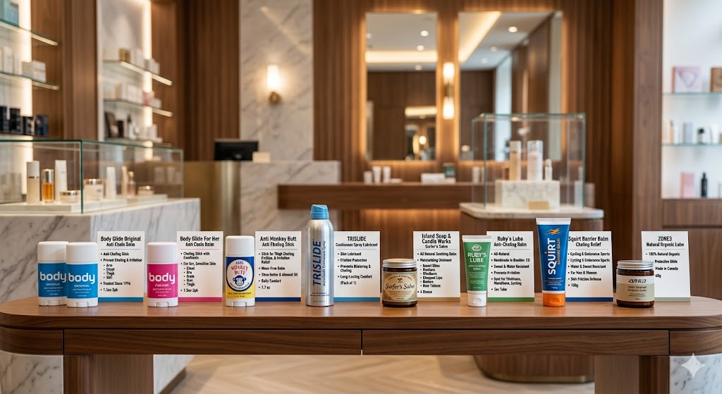 Anti-chafing balm applied on skin before beach activity in Hawaii, helping prevent irritation during hot and humid outdoor conditions