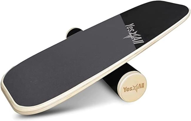 Yes4All balance board sports trainer with adjustable stoppers designed to improve core strength, stability, and surf balance control
