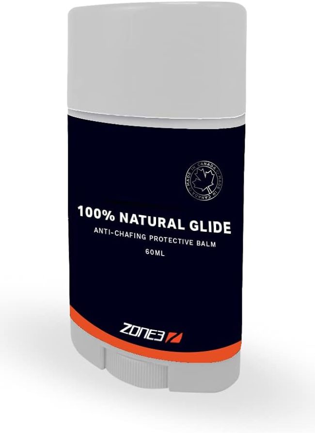 ZONE3 organic anti-chafing balm made in Canada, designed for runners, cyclists, and athletes needing natural skin friction protection