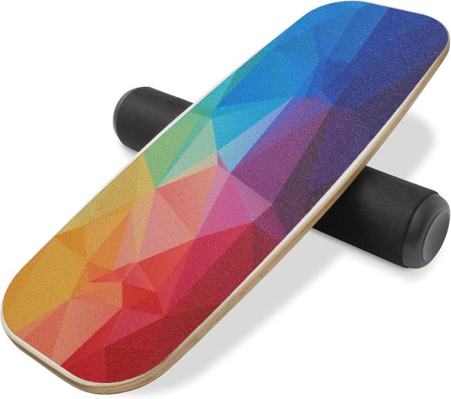 AskTom adjustable surf trainer balance board with dual stopper positions, designed for surfing, snowboarding, skiing, and skateboarding practice