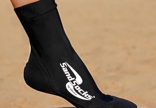 Sand Socks worn for beach volleyball and water sports in South Carolina