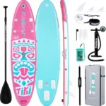 FunWater inflatable paddle board with wide non-slip deck for stable paddling