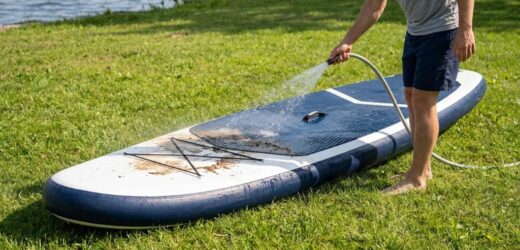 Niphean inflatable paddle board rolled for storage